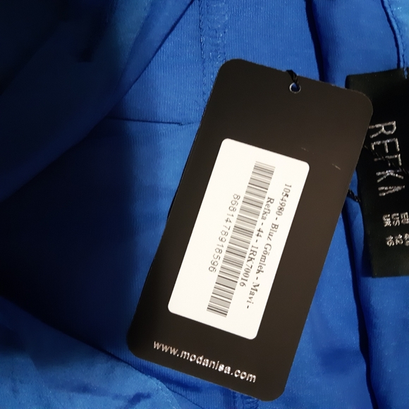 Refka Blue - Point Collar - Blouses(Tunic) Size 12 - Picture 3 of 3